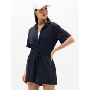 Athleta M Avenue Romper Navy Blue Medium